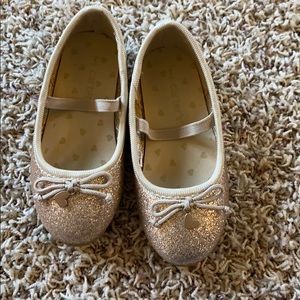 Gold Carter’s ballet flats